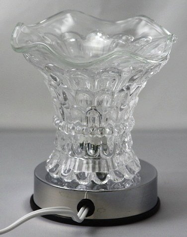 Clear Flared Glass Lite-Touch Electric Aroma Lamp Oil and Wax Tart Warmer