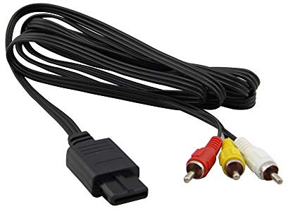 WiCareYo 6ft AV TV Video AV Cable for Gamecube SNES NGC N64 console