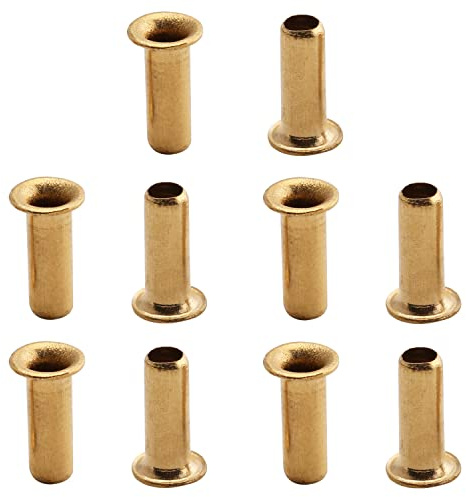 MroMax Hohlnieten, 0,8 cm x 0,3 cm (Länge x Außendurchmesser), Durchgangsloch, Kupfer, Hohlnieten, doppelseitig, Leiterplatte, 200 Stück