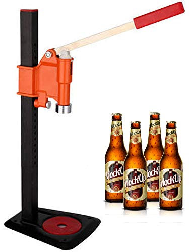 Fayelong Manueller Flaschenverschluss Versiegelungsgerät für Bierflaschen, Bierflaschendeckel mit Soda-Versiegelung, Glasflaschenverschluss für Heimbrauen, (Bierflaschen-Kappe)