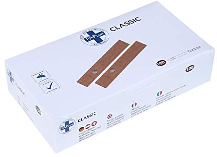 HierBeiDir Fingerpflaster/Fingerverband, wasserfest, hautfreundlich, hypoallergen, 100 Stück, 12x2 cm