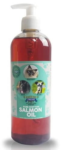 Scottish Salmon Oil 100% Natural Omega 3 Supplement Fresh Pet with Pump (500ml)