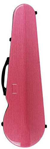 ZSHYP 3/4, 4/4 Geigenkoffer Hartschale, mit Hygrometer Professionelle Geigenbox Starke Gemischte Kohlefaser Superleicht mit Rucksackgurten,Pink