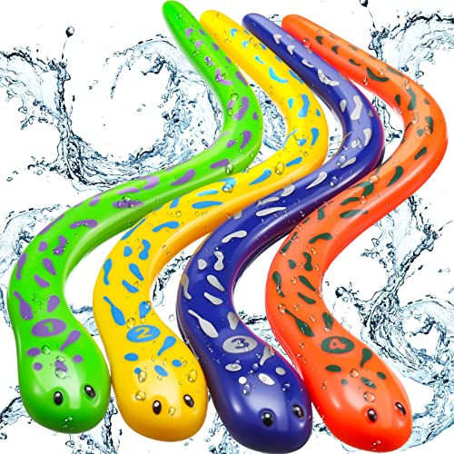 Civaner 4 Pcs Pool Diving Toys for Kids Swimming Game,Snake