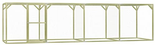 WIFESE Hühnerkäfig 1,5x6x1,5 m Imprägniertes Kiefernholz Voliere Hühnerstall Kleintierstall Freilaufgehege Hühner Kleintiergehege für Hühner Hennen Enten und Andere Kleintiere Geräumige & Praktische