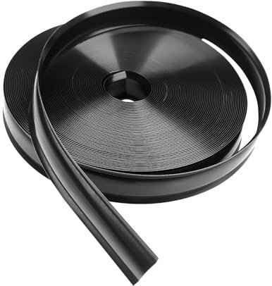 2,5 cm schwarze Vinyl-Zierleiste, Schraubabdeckung, für Wohnmobil, Boot, Wohnmobil, Reiseanhänger (22,9 m)