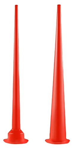 HugeDE 2 Pcs 30cm Plastic Cones Nozzles Caulk Nozzle Tip Caulking Nozzle Applicator Caulking Gun Extension Tips for Sausage Caulking