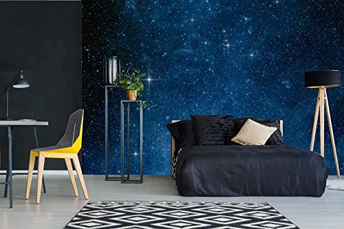 Vlies Fototapete SCHÖNER STERNENHIMMEL 375 x 250 cm (inkl. Kleister) - Vlies Tapete, Wandtapete, Wandbilder - Tapete für Wohnzimmer Schlafzimmer, Büro, Küche - Montagefertig