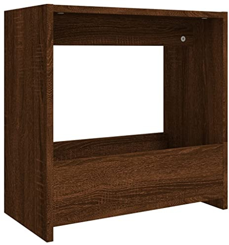 vidaXL Beistelltisch, Tisch mit viel Stauraum für Getränke Snacks, Couchtisch für Wohnzimmer, Sofatisch Flurtisch Telefontisch, Braun Eichen Optik Holzwerkstoff