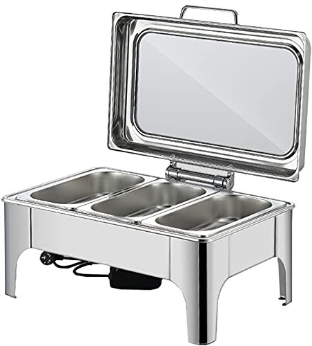 Chafing Dishes Chauffe-plats, Plateaux chauds pour serveur de buffet en acier inoxydable, Chauffe-assiettes électriques pour buffet traiteur, Plaques chauffantes pour maintenir les aliments au chaud,