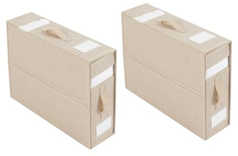 BUNIQ 2 Stück Faltbarer Bettlaken Organizer, Aufbewahrungstasche Für Bettlaken, Aufbewahrungsbox Für Leinenkleidung, Faltbare Schrankaufbewahrung Für Bettwäsche, Kleidung, Decken Organizer