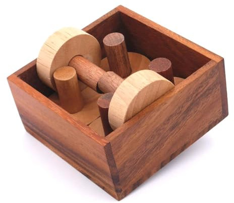 ROMBOL Curling Box, (Dr. Volker Latussek, Tyskland, 2016), träspel, tankespel, pusselspel, tålamodspel av trä