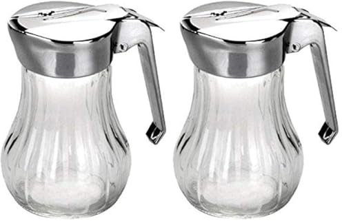 ibili 755300 Honigspender, 250 ml, Glas, transparent/silber, 8 x 8 x 15 cm (Packung mit 2)