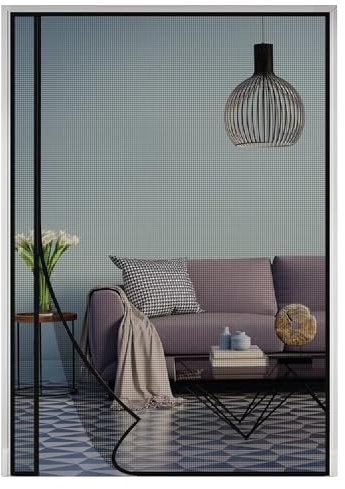 Insektenschutz Fliegenvorhang 170x240cm Insektenschutz Vorhang Breites Klettband, Ideal für Balkontür, Kellertür und Terrassentü Schwarz