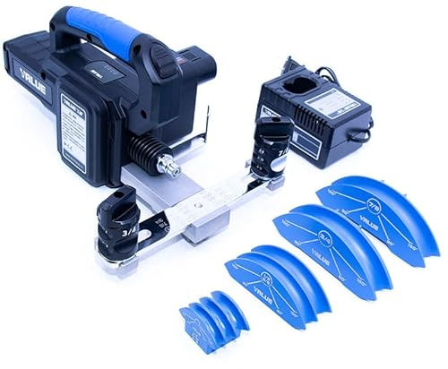 Piegatubi Elettrico in Rame, Tagliatubi E Piegatubi per Tondo per Cemento Armato 1/4 A 7/8, Piegatura Rapida a 90°, Strumento a Cricchetto per Refrigerazione per Piegare Tubi in Rame/Tubi in Acciaio