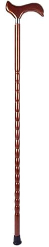 RUHEN Bastón de Madera Bastón sólido Bastón de Madera Bastón para Anciano bastón para Caminar Muletas de Mango Largo Bastón para Caminar, Rojo para Personas Mayores