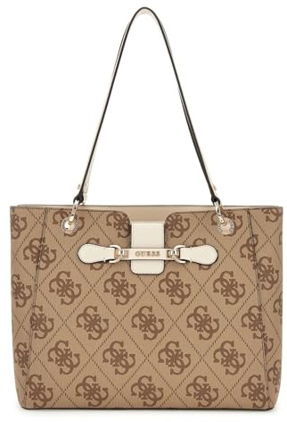 GUESS Nolana Noel Tote Latte Logo/Bone