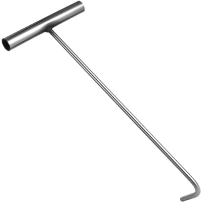 Gancio T in Acciaio Inox per Chiusino Pozzetto Argento