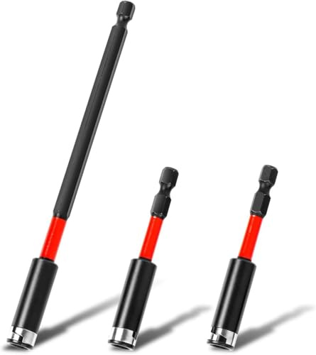 Monkey King Bar Extension Magnetic Screwdriver Bit Holder Set，3 Pcs Set 150mm 75mm and 75mm Lenghts,1/4 Hex Shank Suitable for Extending use of Screwdriver bits Drill bits Batch bits Screwdriver bits
