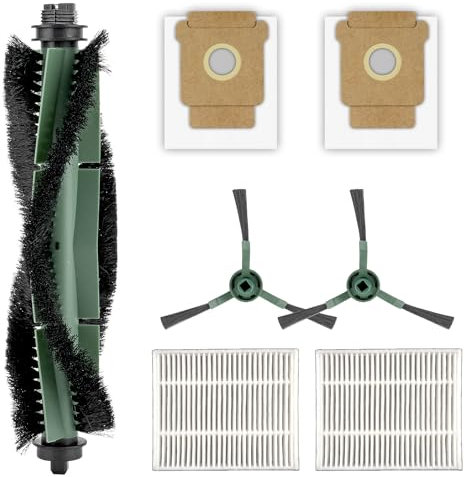 (7 Pezzi) Q0520 Ricambi Compatibili Con iRobot Roomba Combo 2 Essential Robot + AutoEmpty Dock Q0520, 1 Spazzola Rotante, 2 Spazzole Laterali, 2 Filtri HEPA, 2 Sacchetti Per La Polvere