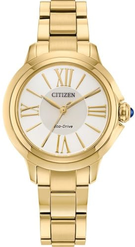 Citizen L Quartz Damenuhr, Weiß, 30.25 mm, EM1162-52A | Quartz, Saphirglas, 5 bar Wasserdicht, 180 Tage Gangreserve, Edelstahlband
