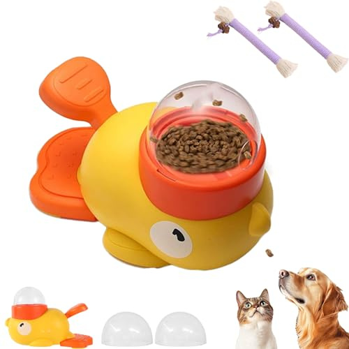 Duck Treat Dispenser,Duck Shape Slow Feeder, Interactive Dog Treat Dispenser Toy, Duck Shaped Puzzle Food Dispensing Toy, For Pet Food Dispenser Cats,For Small & Medium Dogs (1PC)