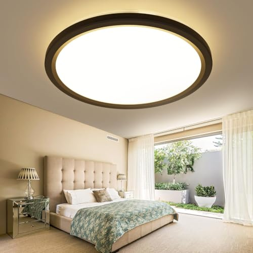 slochi Deckenlampe LED 23CM, 18W Deckenleuchte 3 Farben 3000K/4000K/6500K