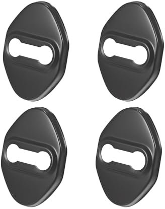KBDDM Protecteur De Serrure De Porte De Voiture pour Discovery Sport 2015-2019, Acier Inoxydable Loquet Cap Boucle Anti-Corrosion Accessoires De Protection Voiture,A-Black
