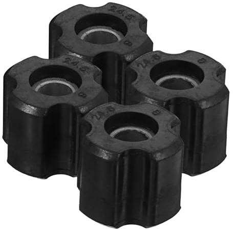 SUPVOX Kit de 4 Bujes de Rueda Negros para Cortacésped y Desbrozadora, Revestimientos Internos de Tubo PE, Instalación Fácil y Ajuste