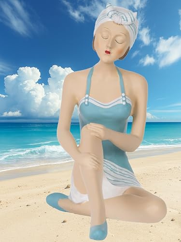 Pommerntraum ® | DekoFigur Maritime Badenixe Badelady Strandnixe Frauenfigur DekoFigur Vintage-Stil Retro Sally (Sally)