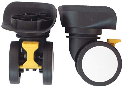 Med broms 360 graders svängbar Bagage Mute Wheel Resväska Byte Reparation Hjul Delar Spinner (A11#)