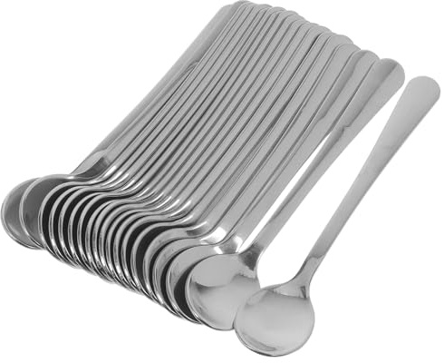 BESPORTBLE Lot de 20 Mini Cuillères à Expresso en Acier Inoxydable 304 Cuillères à Café de 75 CM Argentées Doseuses Multifonctions pour Épices Desserts Thé et Café Ustensiles Cuisine