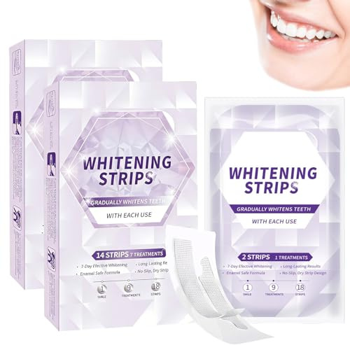 28 Piezas Tiras Blanqueadoras Dientes Whitening Strips Tiras Blanqueadoras