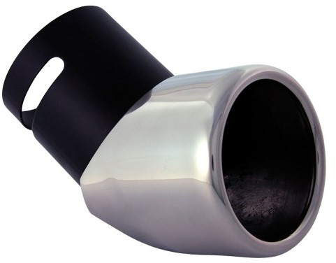 AutoStyle Endrohr Edelstahl - rund 90mm -verstellbar | 50-70mm Anschluß