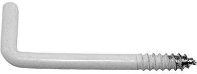 SN-TEC Schraubhaken/Wandhaken/Haken mit Holzgewinde gerade 30mm weiß (10 Stück)
