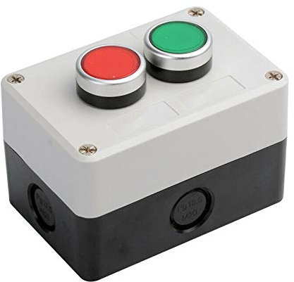 Drucktasten-Steuerstation, 2 Schalter, Stopp-/Start-Pilzdruckschalter (Packung mit 1 – 2 Selbstrückkehr)