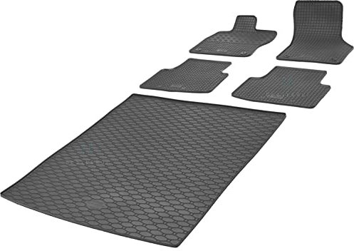 Kofferraumwanne und Gummifußmatten RIGUM geeignet für VW Passat B8 Variant Kombi 2014-2019 und ab 2019 Perfekt angepasst + Magic Eraser