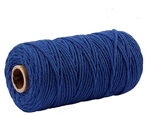 MoonyLI Makramee Schnur farbige Baumwollschnur 4 Stränge Twist Baumwollseil Naturbaumwollseil (3 mm x 100 Yard)