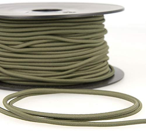 Round Elastic Cord - Khaki - 3mm