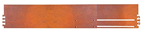 Schiebbare Rasenkante 2-4mm 15-25cm Corten Stahl Edelrost Beeteinfassung Umrandung Metall Magic Rasen ZP (4mm, 250)