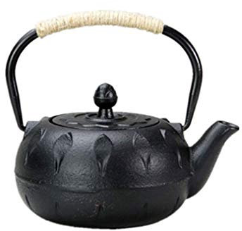SMSOM Teiera in ghisa con Tazze da tè in Stile Giapponese tetsubin tè bollitore con infusore Ferro Set da tè Regalo per Adulti Padre Madre Famiglia (Nero, 60ml)