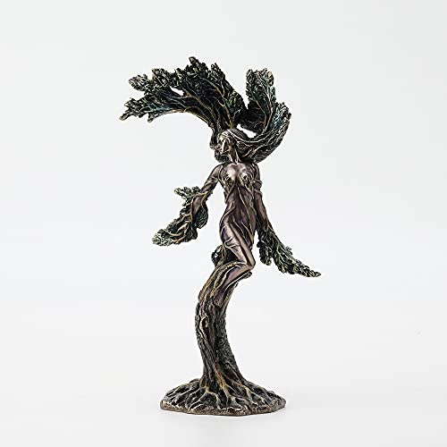 Veronese Design 24,5 cm Natur Spirit Tänzerin Wald Nymphe Kunstharz Heimdekoration Statue Bronze-Finish