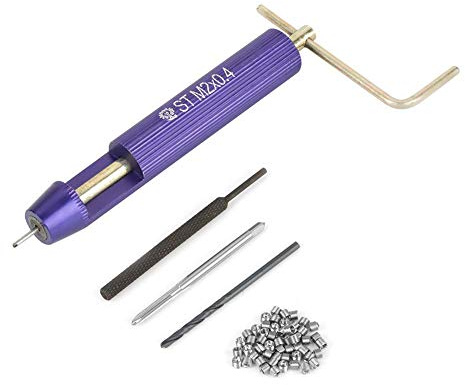 Thread Repair M2 Out, 50 Stück M2 X 2D Gewindeeinsätze Gewindereparatur M2 Kit, Einsatz Edelstahl Spiraldraht Spiralgewindeeinsätze Spiraleinsatz Kit