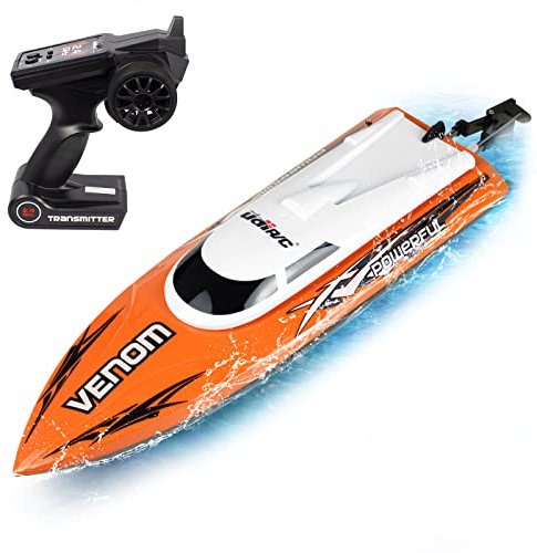 Ulifance 25 km/h Ferngesteuertes Boot für Pools und Seen,RC Boot Spielzeug für Erwachsene Orange