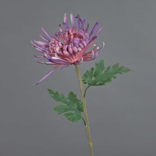 artplants.de Crisantemo Artificial YASULI, Morado, 70 cm - Flor de Tallo Decorativa