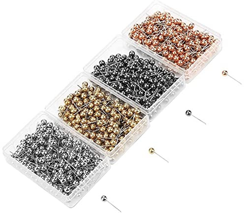 Stecknadeln Set Map Push Pins Kurz mit Kopf Pinnnadeln Pins für Pinnwand Kunststoffkopf Stecknadeln mit Stahlspitze für Map Pin-Nadeln 4 * 11mm Map Reißnägel