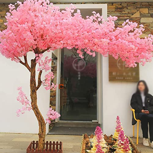 FENGSSLL Künstliche Blumen Deko Outdoor Kirsche/Japanischer Kirschbaum Künstlicher Baum/für Zuhause, Hochzeit, Hotel, Einkaufszentrum Dekor,1x0.6m/3.2x1.9ft