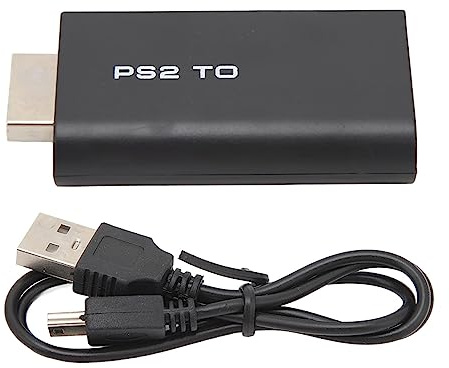 Adaptateur PS2 vers HDMI, Câble HDMI PS2, Convertisseur Vidéo Convertisseur PS2 vers HDMI, pour Moniteur de Télévision Console, Convertisseur HDMI PS2