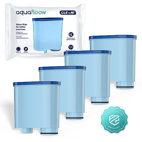 Aquafloow 4x filtro acqua CLEANI per macchine da caffè Saeco e Philips | Compatibile con Philips AquaClean CA6903/10 CA6903/22 CA6903 Filtro anticalcare, cartuccia filtro per macchine da caffè Saeco