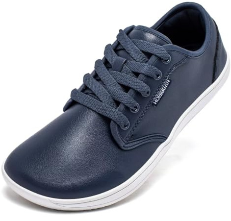 HOBIBEAR Unisex Amplia Descalzo Zapatos para Hombres Womens Minimalista Zapatillas Zero Drop Zapatos Ligeros Cómodo (Azul,EU 42)